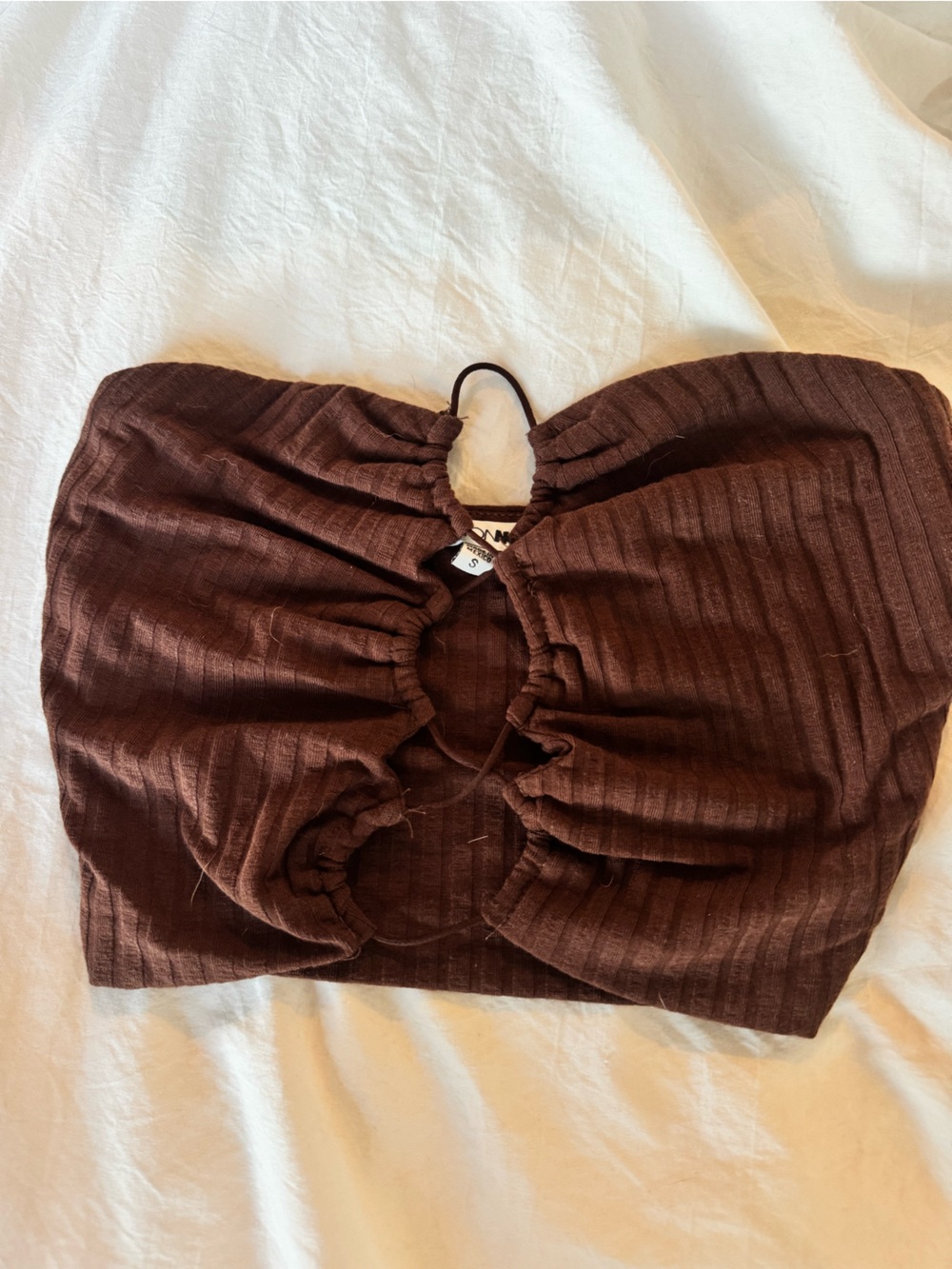 Brown crop top